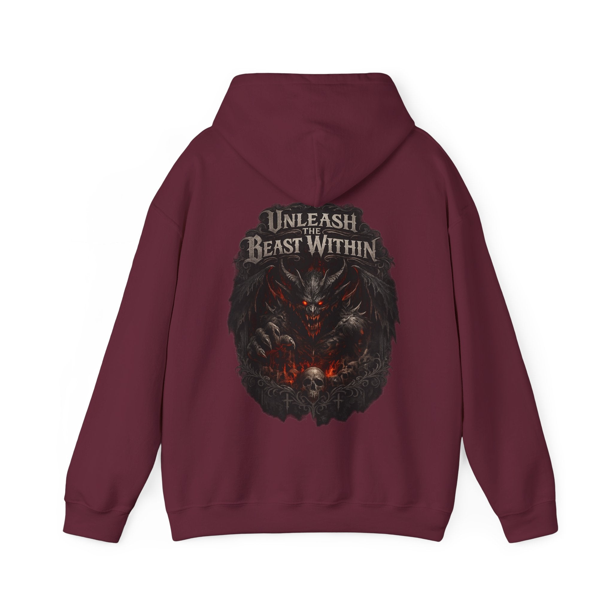 Unleash the Beast Within Hoodie | Demon Graphic Hoodie