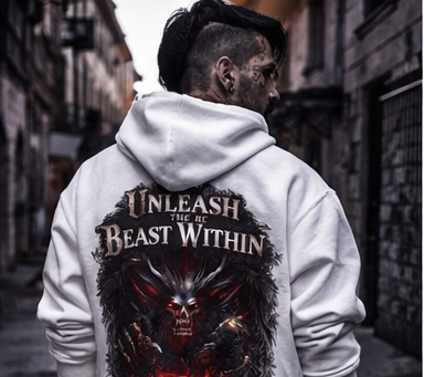 Unleash the Beast Within Hoodie | Demon Graphic Hoodie
