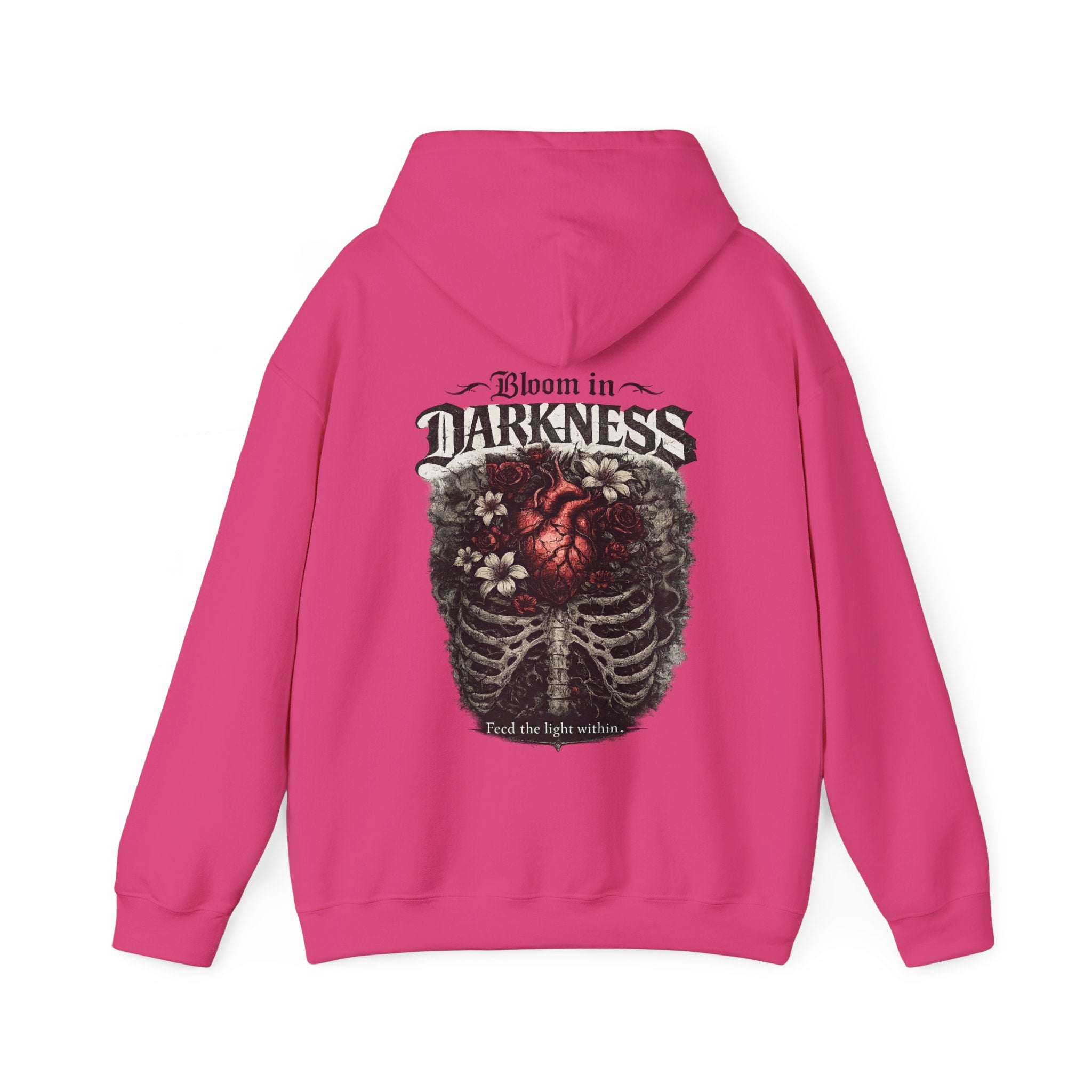 Bloom in the Darkness Hoodie | Inspirational Floral Soul Quote