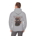 Bloom in Darkness l Gothic Floral Heart Hoodie | Black Flower Back Print