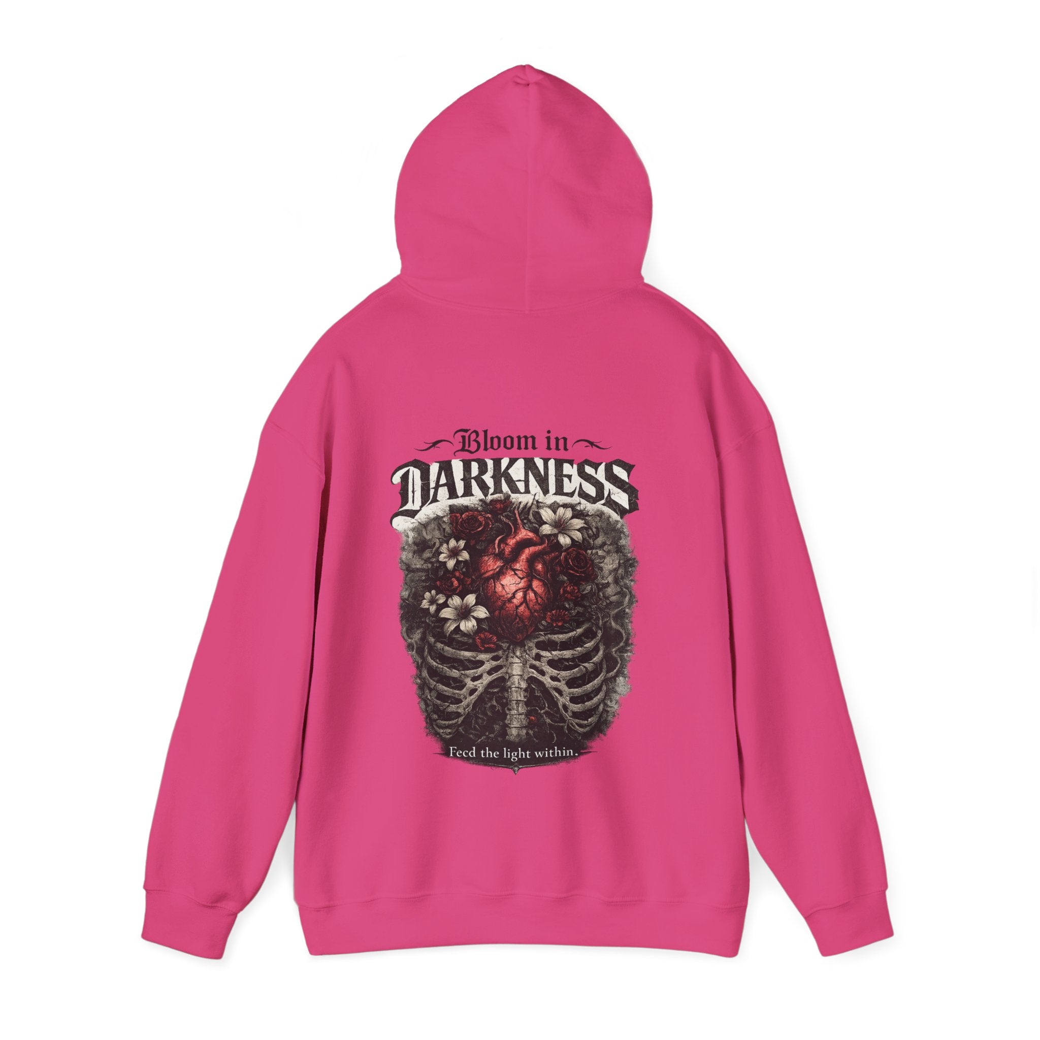 Bloom in the Darkness Hoodie | Inspirational Floral Soul Quote
